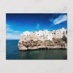 Carte Postale Polignano a Mare maisons sur une falaise dans les 