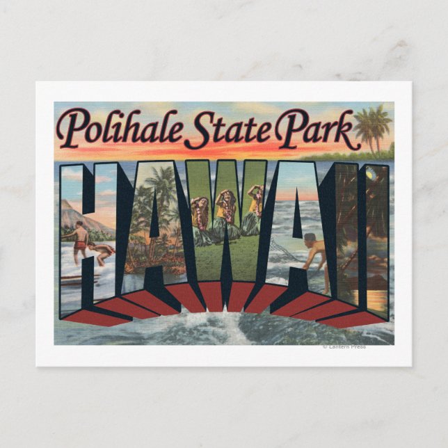 Carte Postale Polihale State Park, Hawaii - Scène aux grandes le (Devant)