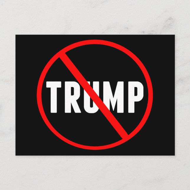 Carte Postale Politique anti-Trump audacieuse (Devant)