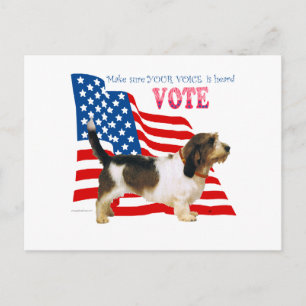 Carte Postale Politique du Petit Basset Griffon Vendéen