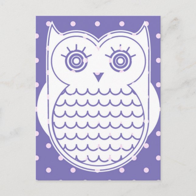 Carte Postale Polka Dot Owl (Devant)