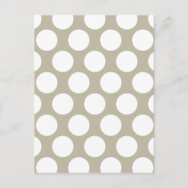 Carte Postale Polkadot beige Burlap (Devant)