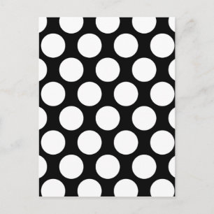 Carte Postale Polkadot noir et blanc