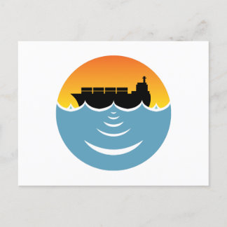 Carte Postale pollution par les océans