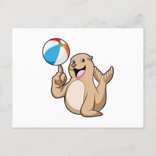 Carte Postale Polo d'eau de phoque