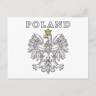 Carte Postale Pologne avec aigle polonais