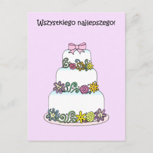 Carte Postale Polonais Joyeux Anniversaire Wszystkiego Najlepsze