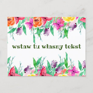 Carte postale polonaise salutations karta okoliczn