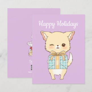 Carte Postale Poly-Pom Joyeuses Vacances En Plein Pom D'Or