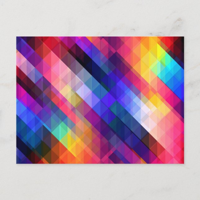 Carte Postale Polygon abstract colorful pattern (Devant)