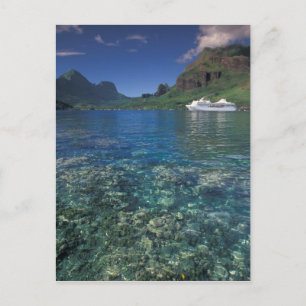Carte Postale Polynésie française, Moorea. Baie de Cooks. Navire