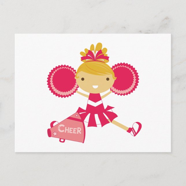 Carte Postale Pom-pom girl en rouge (Devant)
