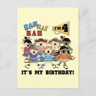 Carte Postale Pom-pom girl T-shirts et cadeaux 4e anniversaire