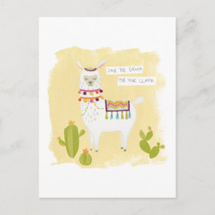 Carte Postale Pom Pom Llama Rama - Sauvez le drame pour votre la