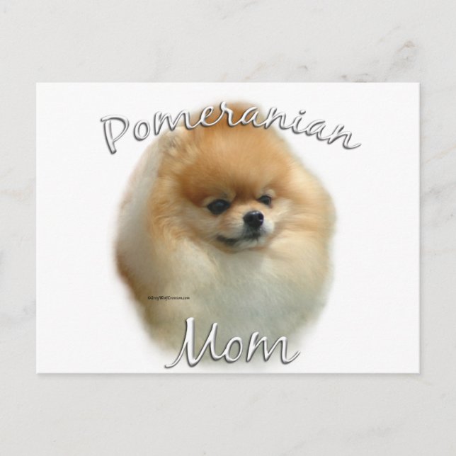Carte Postale Pomeranian Maman 2 (Devant)