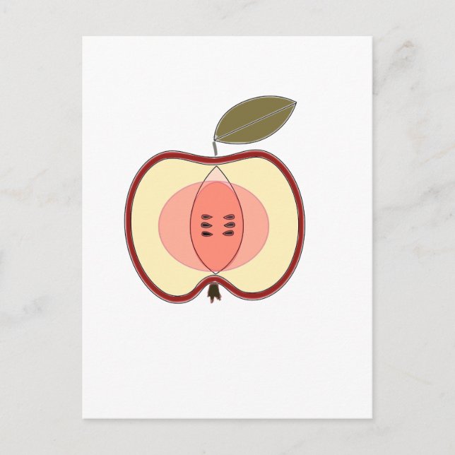 Carte Postale pomme (Devant)