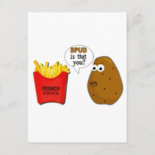 Carte Postale Pomme de terre Fries est-ce que c'est toi ?