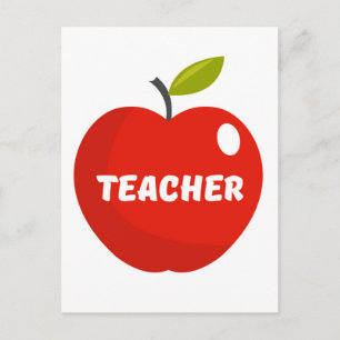 Carte Postale Pomme des enseignants