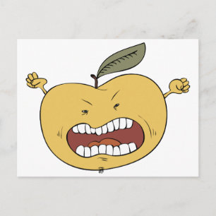 Carte Postale Pomme furieuse