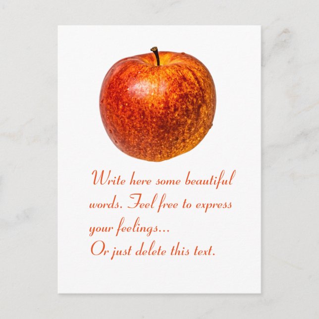 Carte Postale Pomme rouge (Devant)