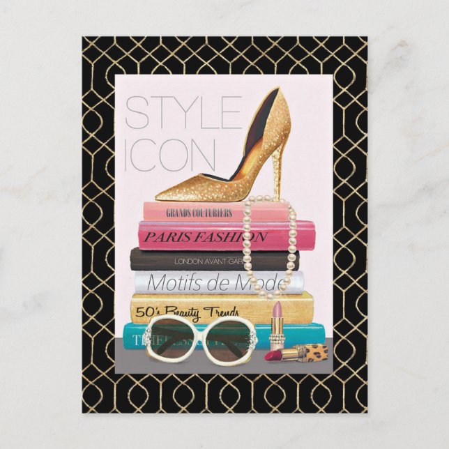Carte Postale Pomme sauvage | Icône Style - Gold Stiletto (Devant)