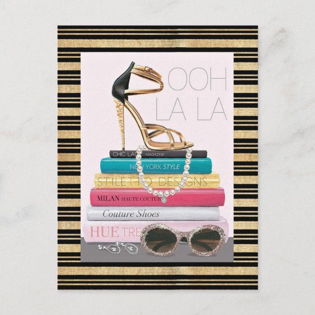 Carte Postale Pomme sauvage | Ooh La La - Stiletto Glamour (Devant)