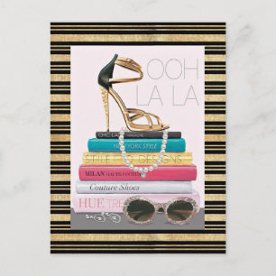 Carte Postale Pomme sauvage   Ooh La La - Stiletto Glamour