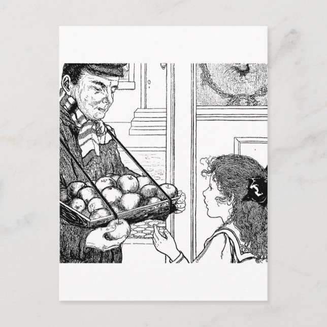 Carte Postale Pommes à vendre (Devant)