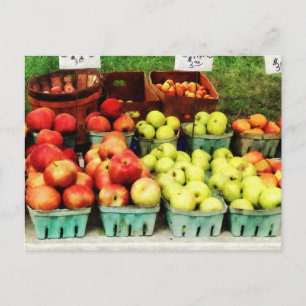 Carte Postale Pommes au marché agricole