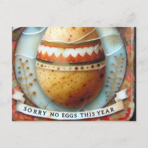 Carte Postale Pommes de terre de Pâques Désolé Pas D'Oeufs Cette