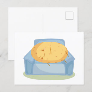 Carte Postale Pommes de terre fatiguées