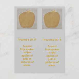 Carte Postale Pommes d'or en images d'argent, signet