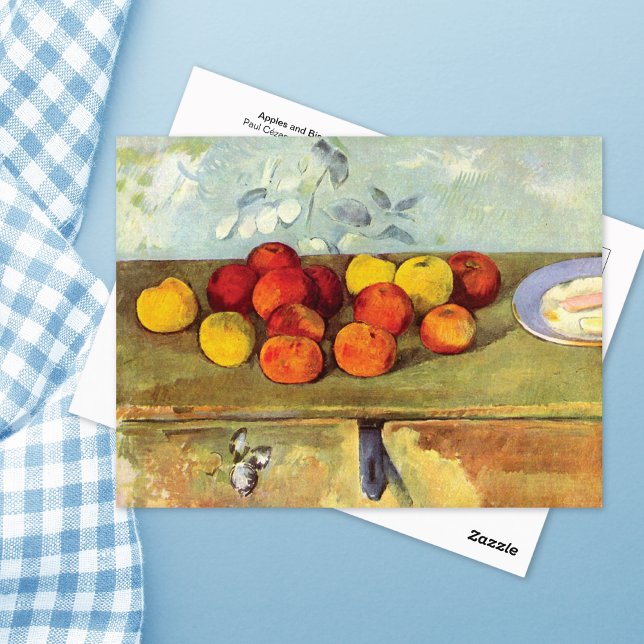 Carte Postale Pommes et biscuits Vie morte Paul Cezanne (Créateur téléchargé)