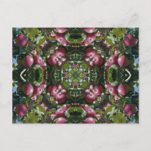 Carte Postale Pommes rouges sur l'art Postcar de kaléidoscope