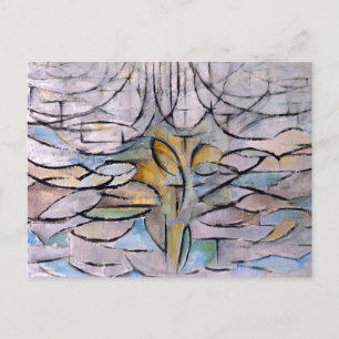 Carte Postale Pommier à fleurs - Piet Mondrian -