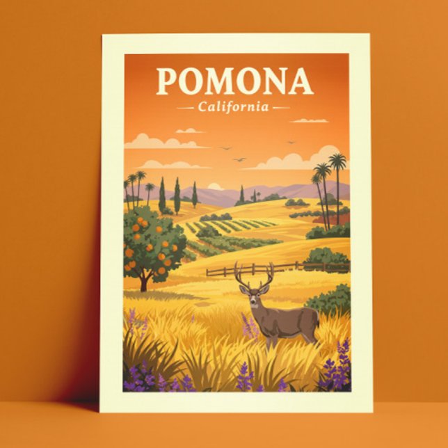 Carte Postale Pomona vintage Californie (Créateur téléchargé)