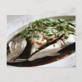 Carte Postale Pompano avec recette de sauce dill