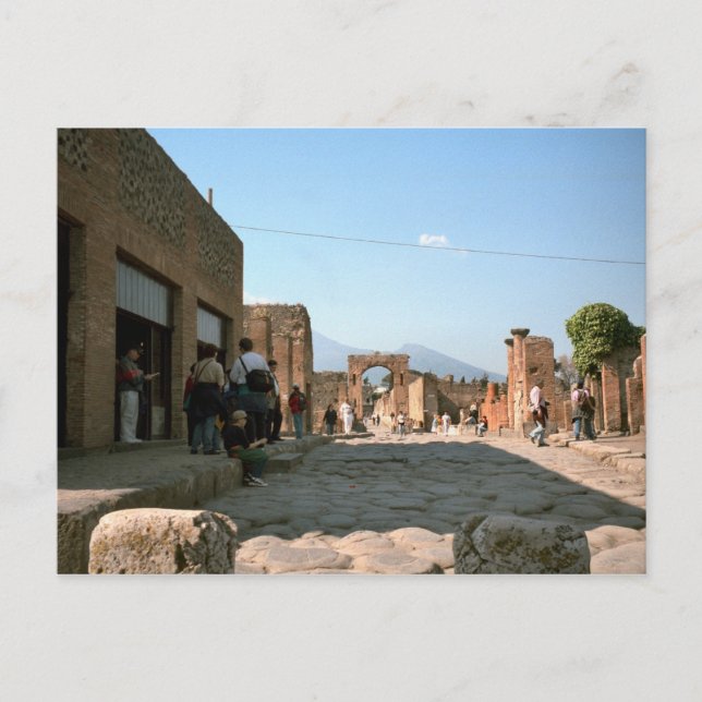 Carte Postale Pompéi, Pierres et passerelles (Devant)