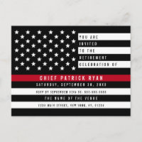 Pompier Mince Red Line American Flag Retraite