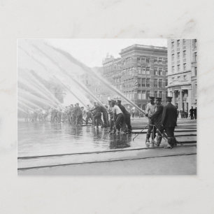Carte Postale Pompiers de New York, 1908