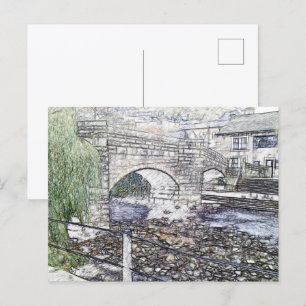 Carte Postale Pont à dos d'âne historique à Hebden Bridge