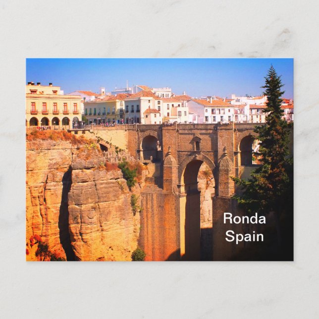 Carte Postale Pont à Ronda en Espagne (Devant)