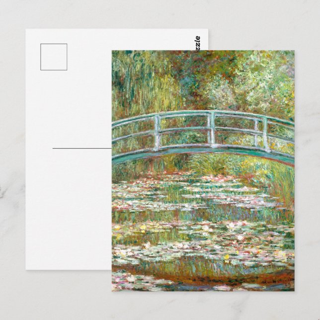 Carte Postale Pont au-dessus de l'étang des nénuphars | Claude M (Devant / Derrière)