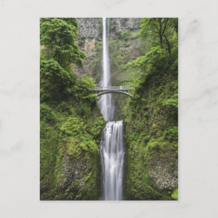 Carte Postale Pont au-dessus du paysage des chutes d'eau