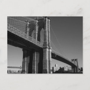 Carte Postale Pont Brooklyn noir et blanc