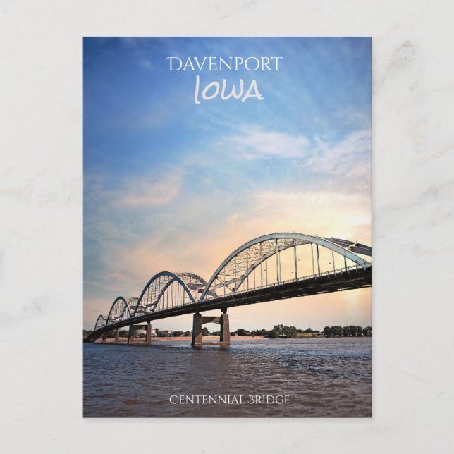 Carte Postale Pont Centennial au-dessus du fleuve Mississippi (Devant)