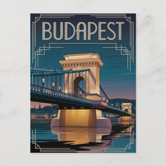 Carte Postale Pont Chaîne Budapest (Devant)