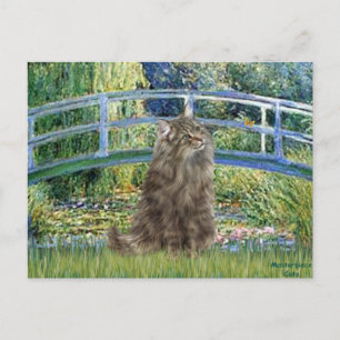 Carte Postale Pont - Chat des Forêts Norvégiennes