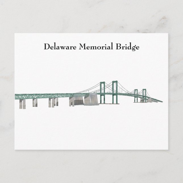Carte postale : pont commémoratif du Delaware (Devant)