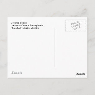 Carte Postale Pont couvert. Comté de Lancaster, PA